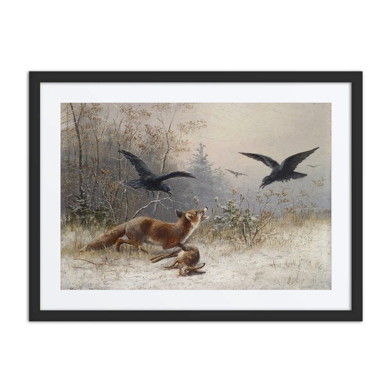 Fox Chasing Rabbits in Winter