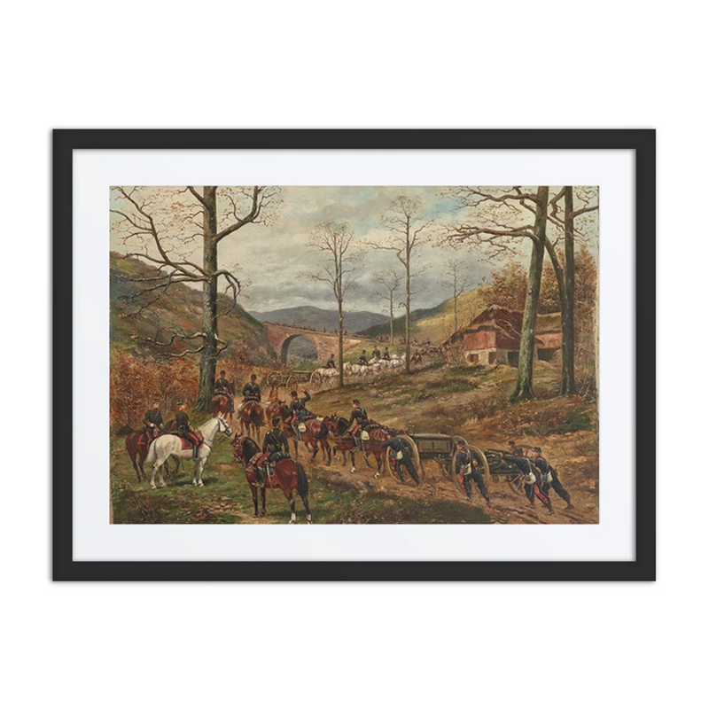 French 90th Horse Artillery Advancing on Rezonville