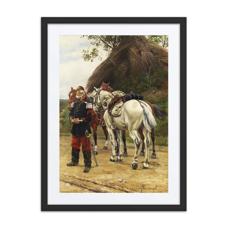 French Trooper with Horses