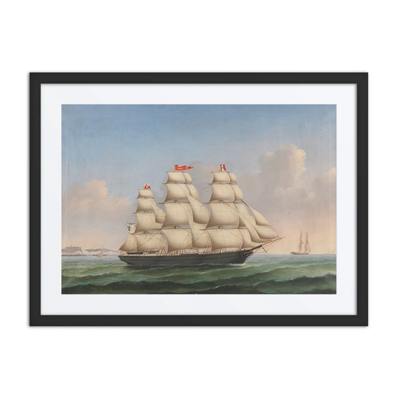 Full-Rigged Ship ‘Ferdinand brumm’ off the Dover Cliffs