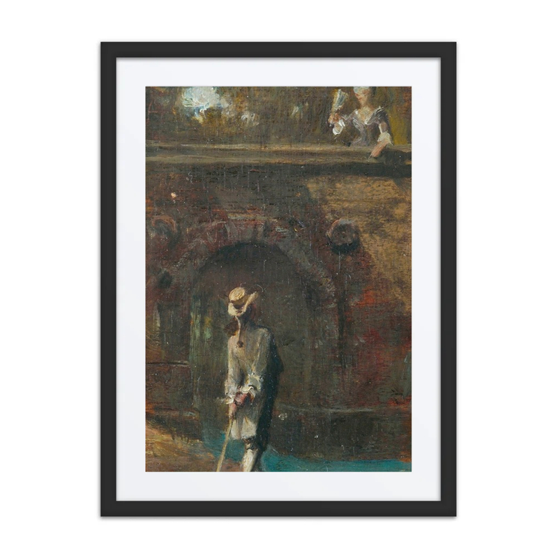 Gallant Scene at a River Bridge