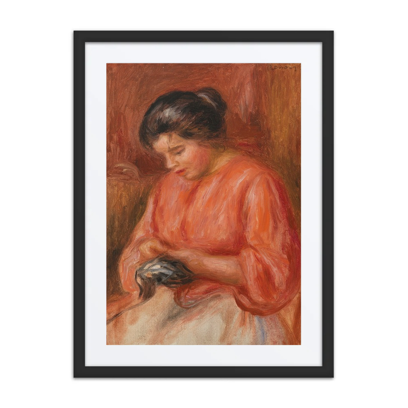 Girl Darning