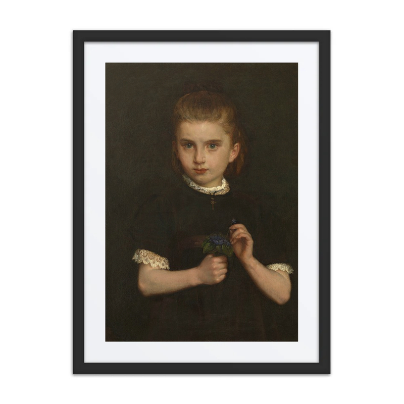 Girl Holding Violets