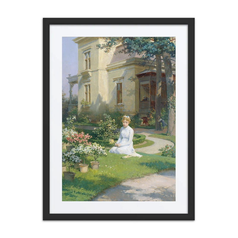 Girl in a Villa Garden