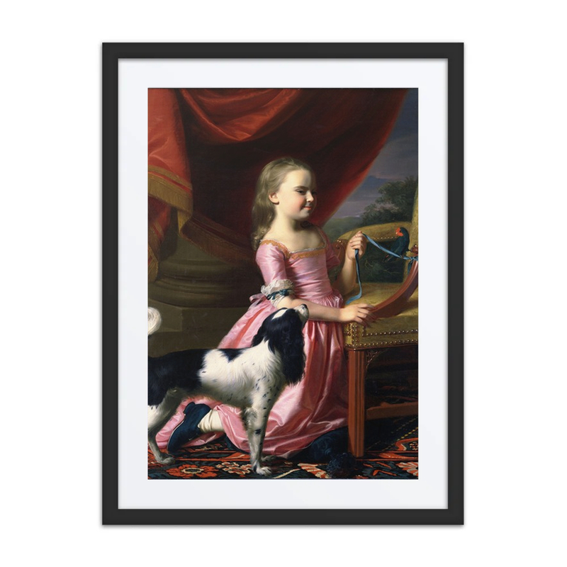 Girl with a Bird and a Dog