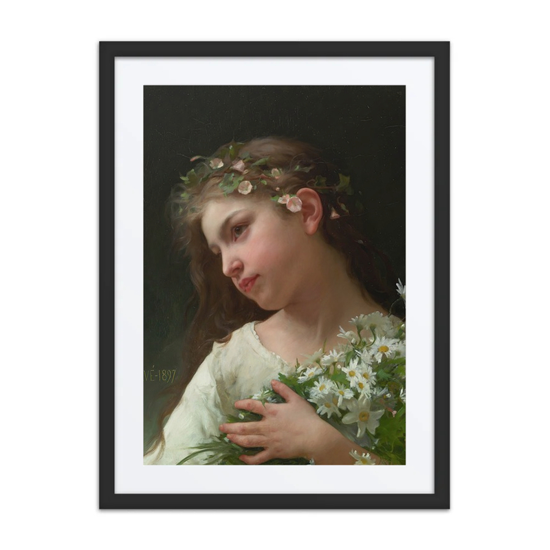 Girl with a Bouquet of Daisies