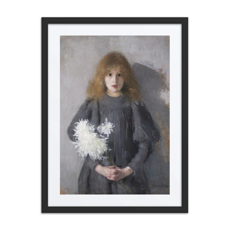 Girl with Chrysanthemums