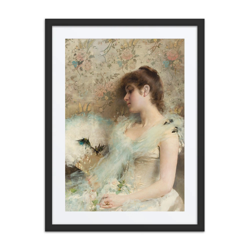 Girl with Hummingbirds