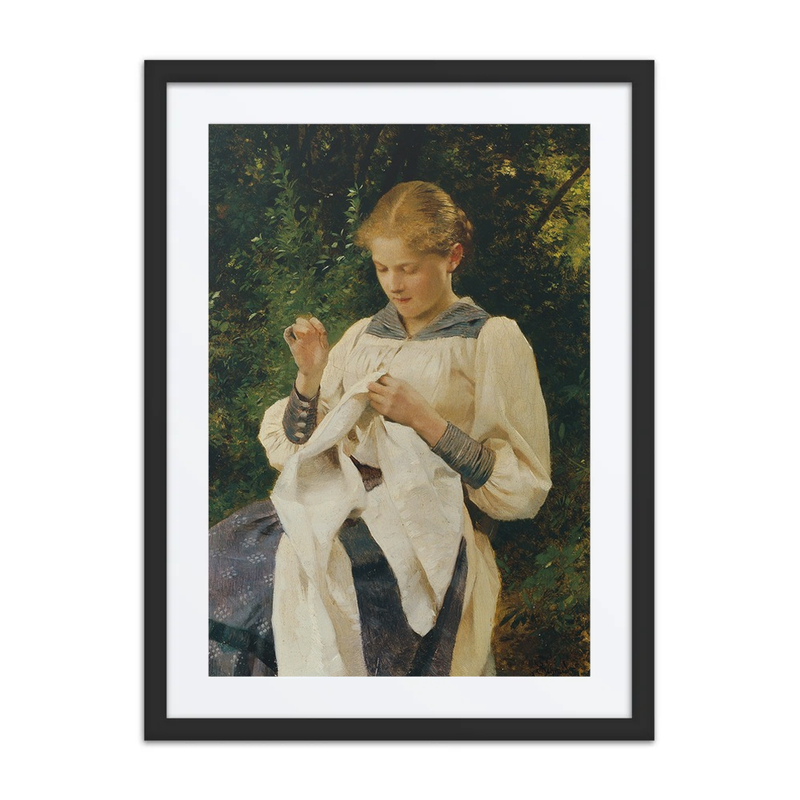 Girl with Needlework