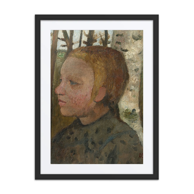 Girl’s Bust Before Birches