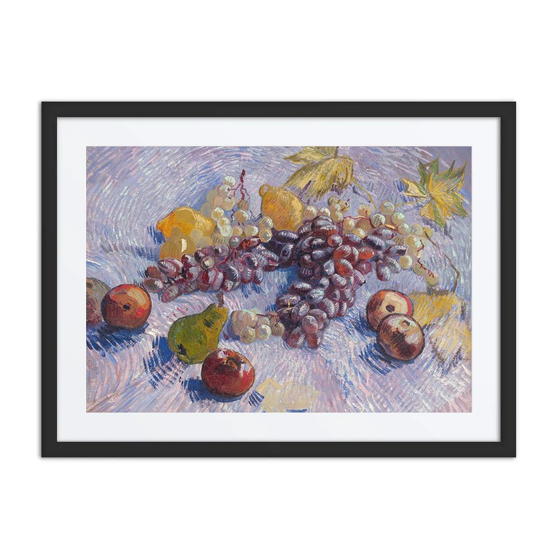 Grapes, Lemons, Pears, and Apples