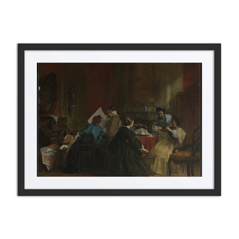 Group of Women Looking at Stereoscope Photographs