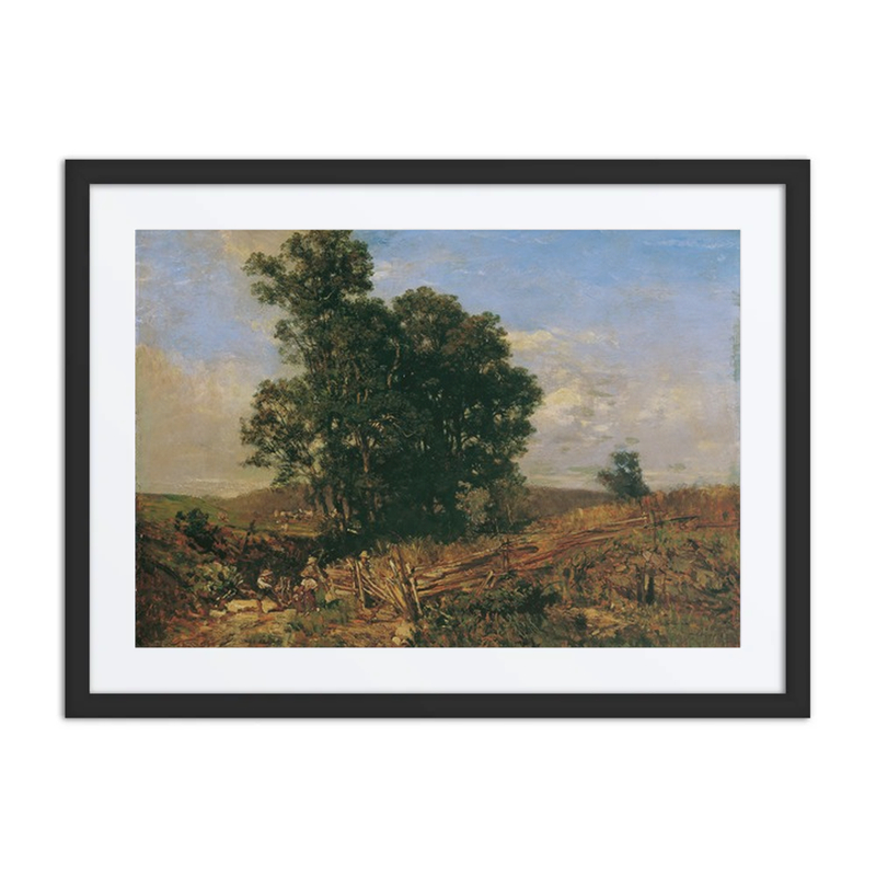 Grove of Trees by a Field Path