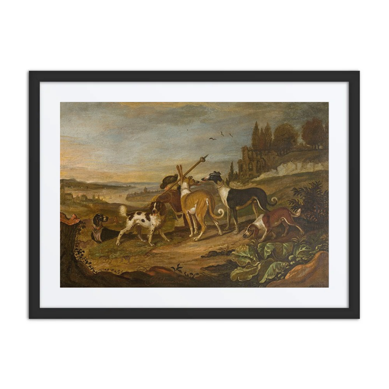 Gundogs Against Landscape