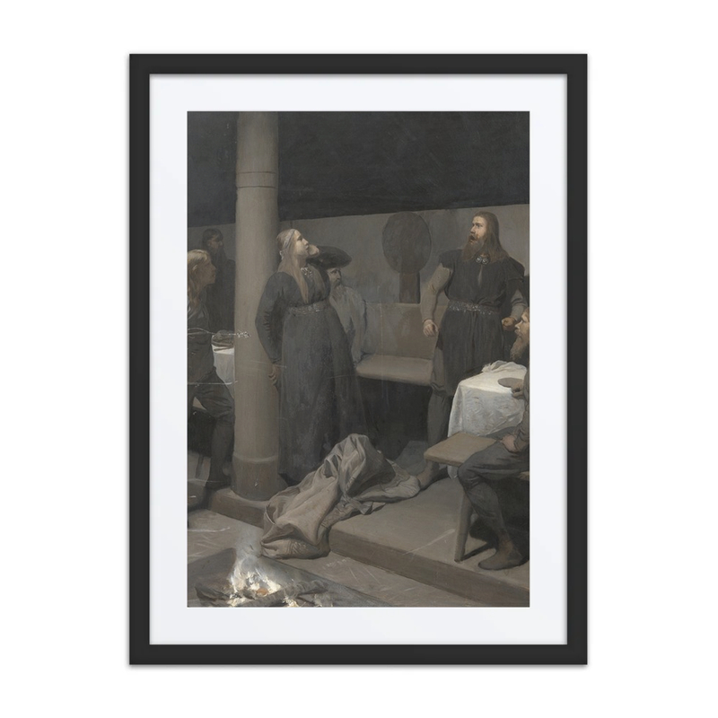 Hallgerd’s Slap, Illustration for njal’s Saga, Chapter 48