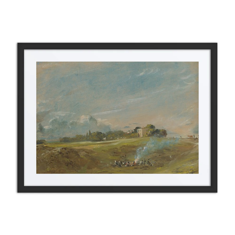 Hampstead Heath with a Bonfire