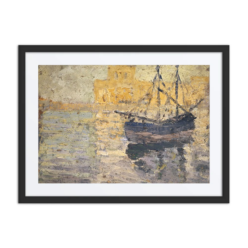 Harbor with Sailing Boat