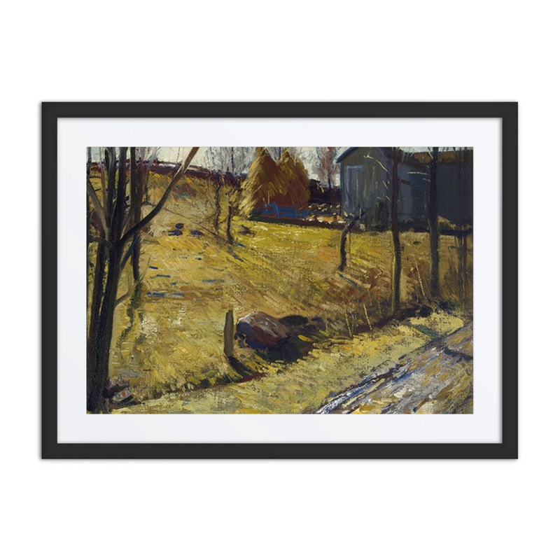 Haystacks and Barn