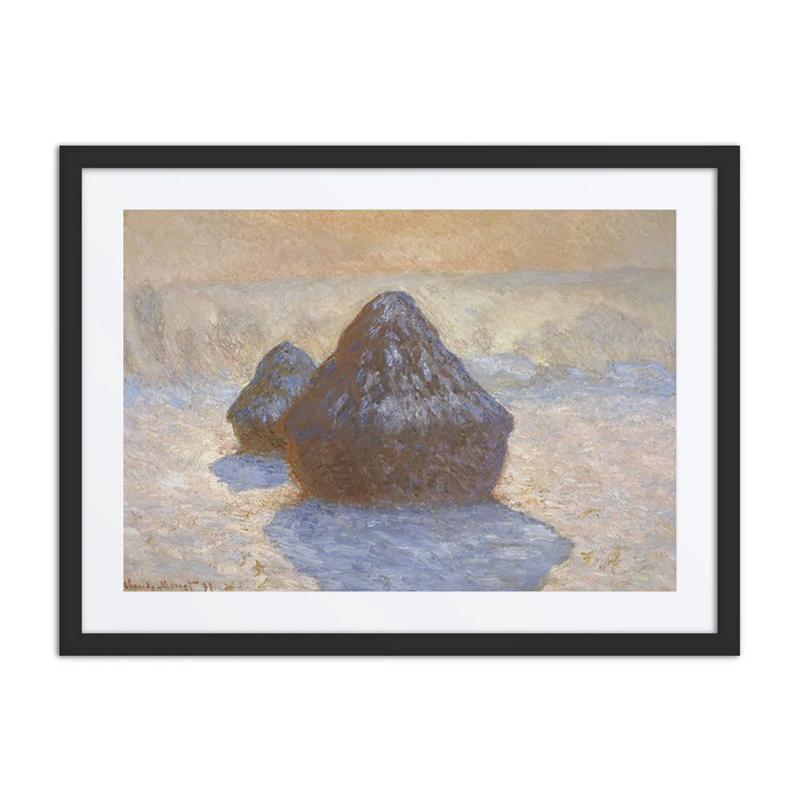 Haystacks in Snow