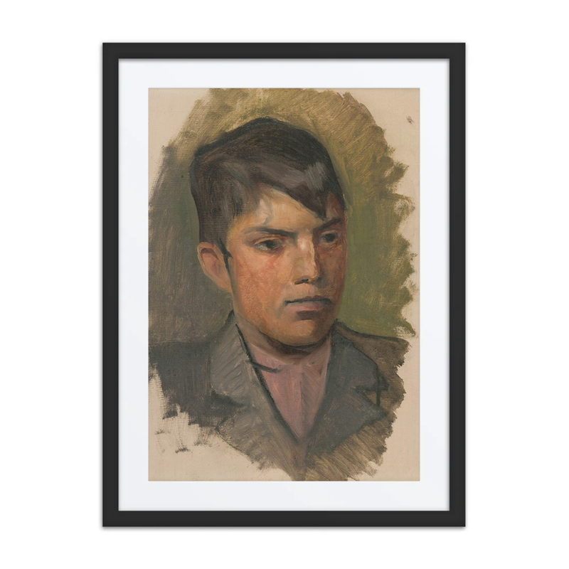 Head Study of a Boy in a Pink Shirt