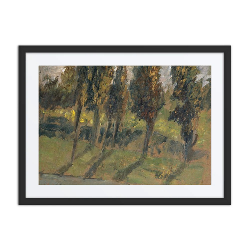 Herbstliche Bäume an Wasserlauf (Autumn Trees by a Watercourse)