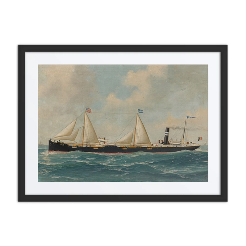 Het Stoomschip Met Hulpzeilvermogen ‘Iris’
