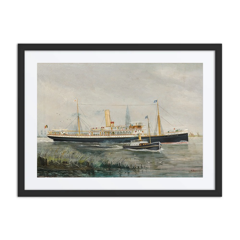 Het Stoomschip ‘Stanleyville’ Voor de Rede Van Antwerpen