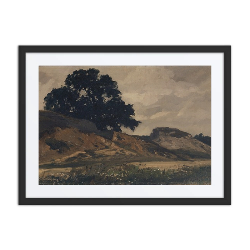 Hilly Landscape with Large Tree