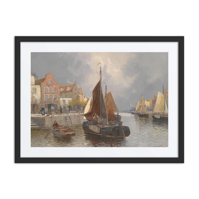 Holländische Hafenansicht