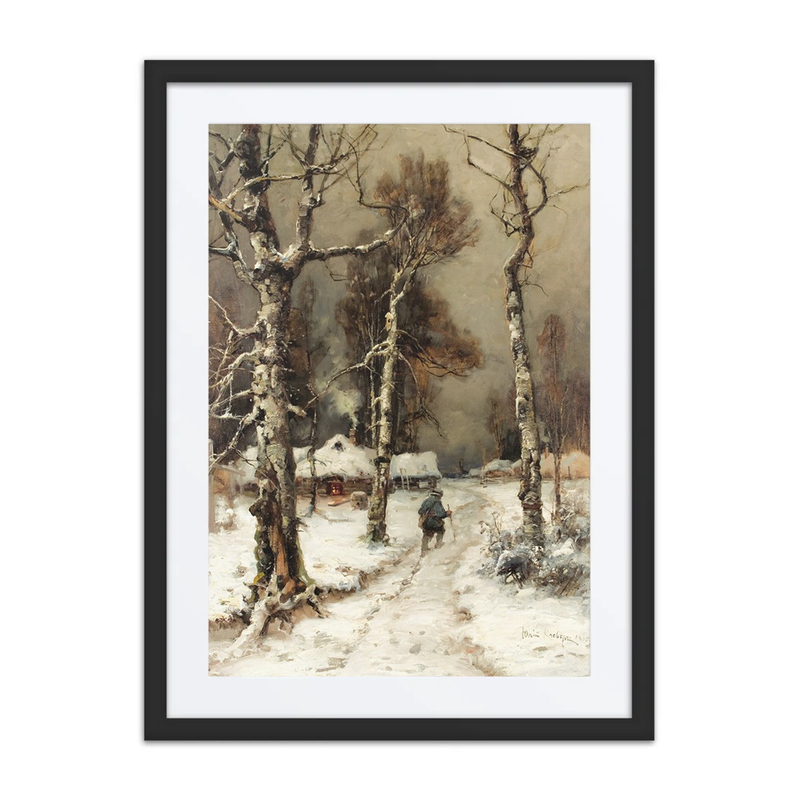 Homeward Bound Through a Wintry Forest