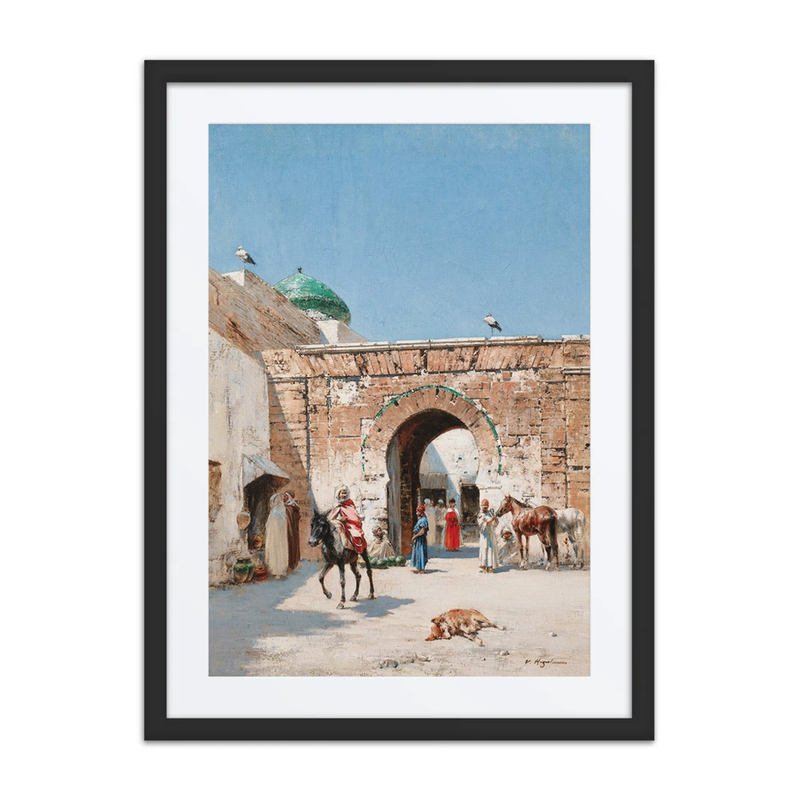 Horseman at the Door of a North African Town