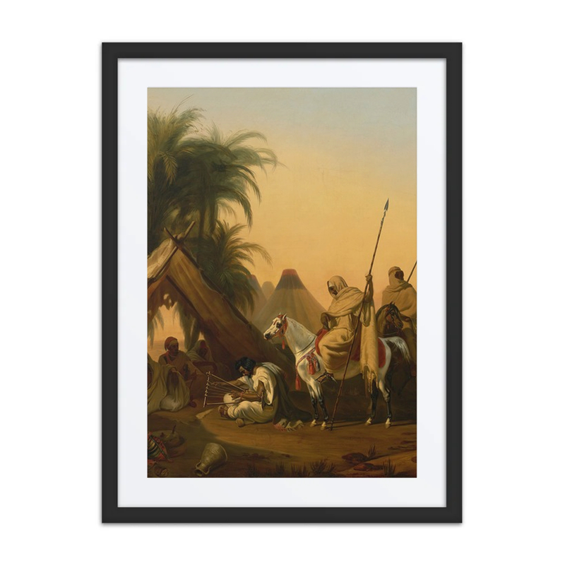 Horsemen and Arab Chiefs Listening to a Musician