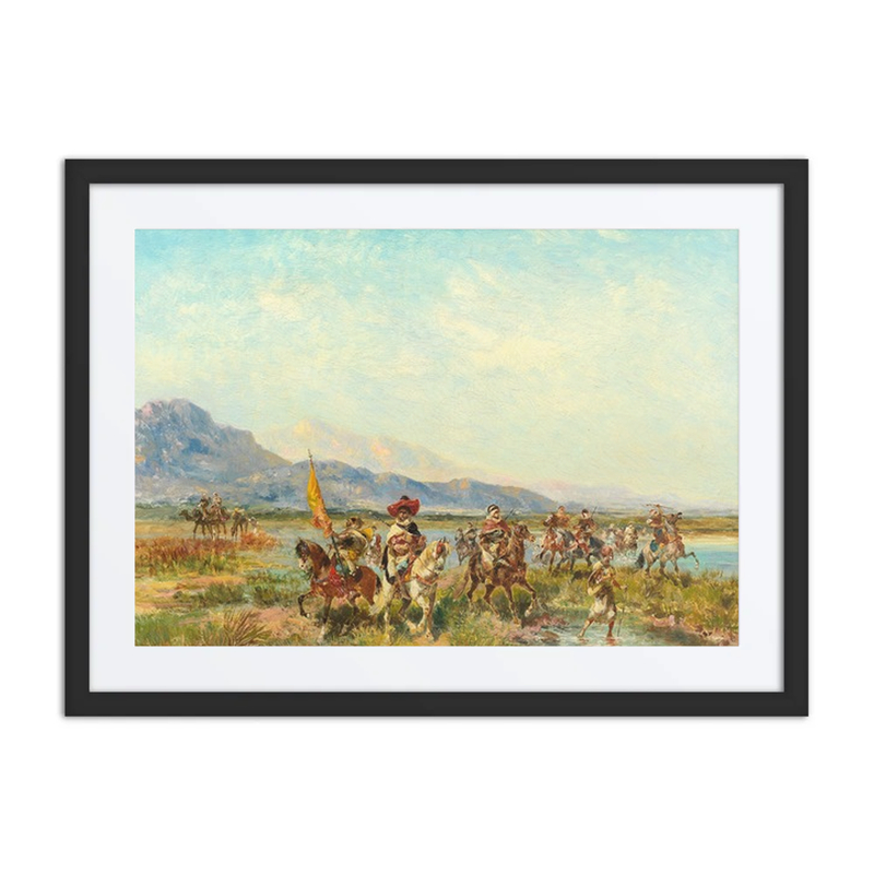 Horsemen Fording a River