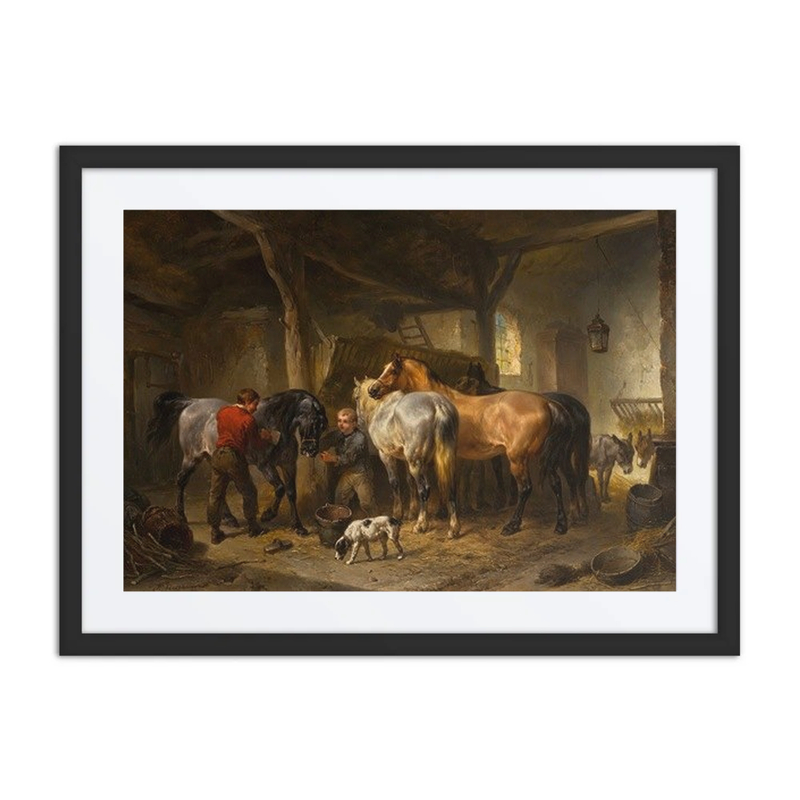 Horses in a Stable