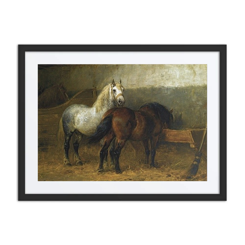 Horses in Stable
