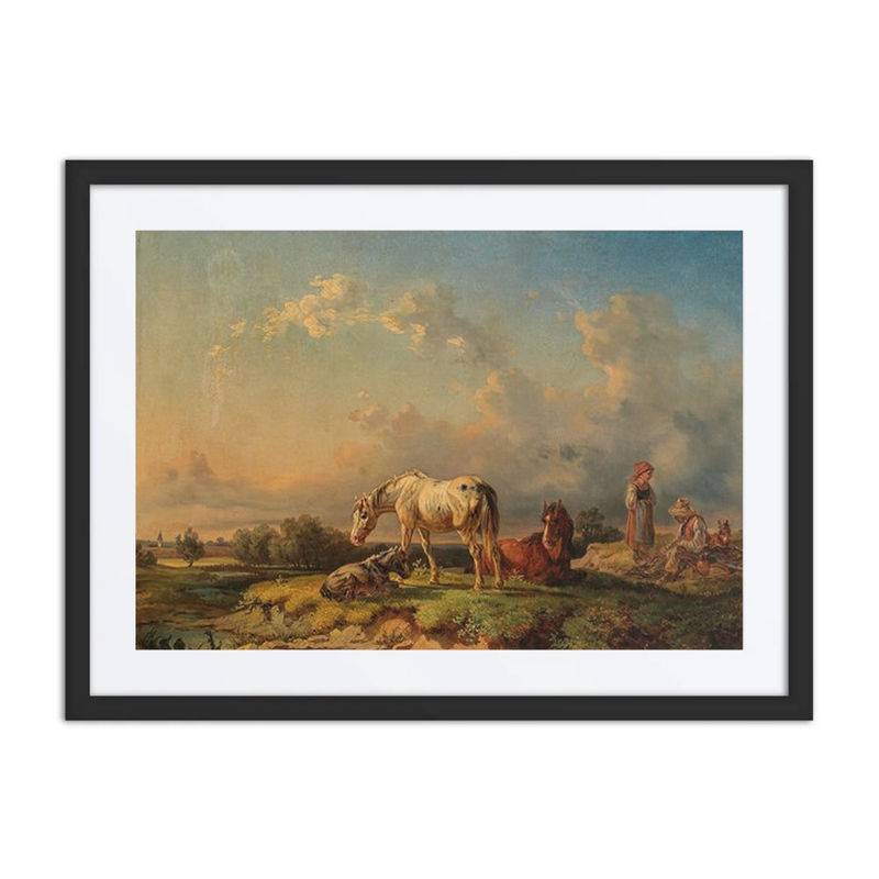 Horses Resting by a River