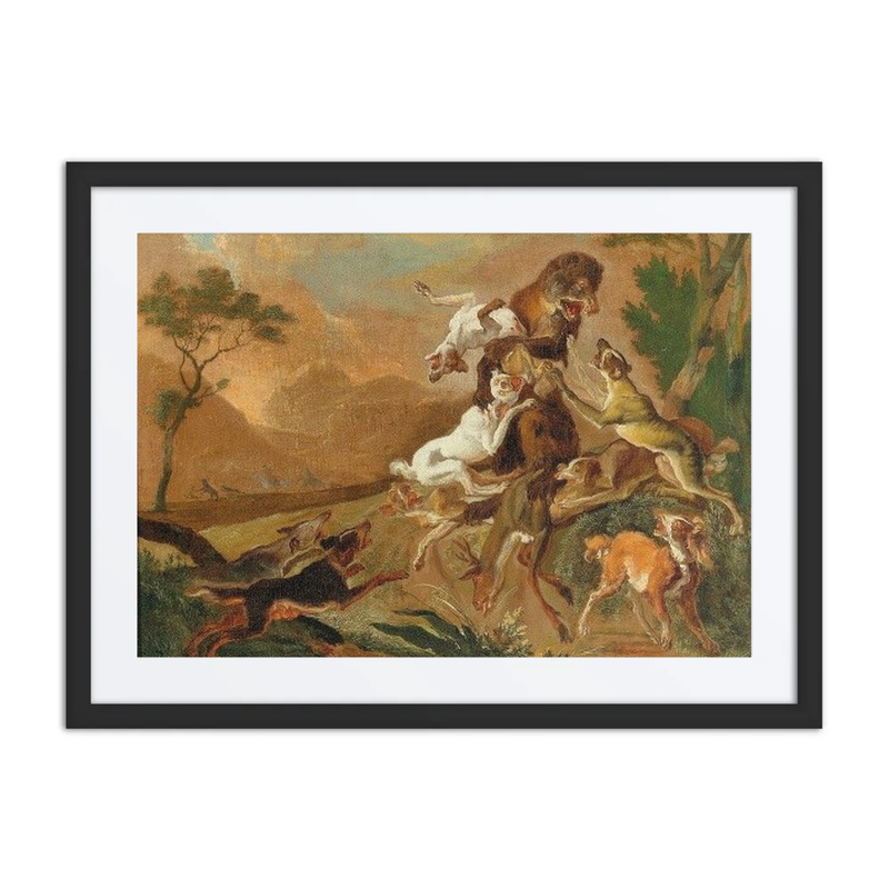 Hounds Attacking a Bear