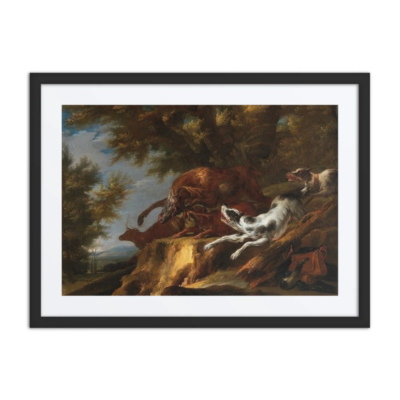Hounds Chasing a Stag