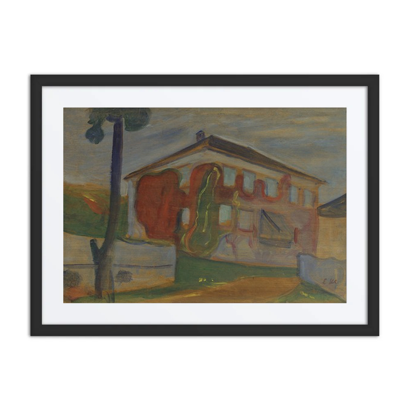 House with Red Virginia Creeper