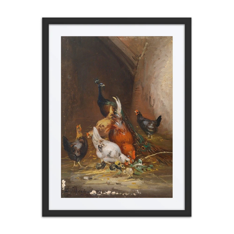 Hühner Und Ein Pfau