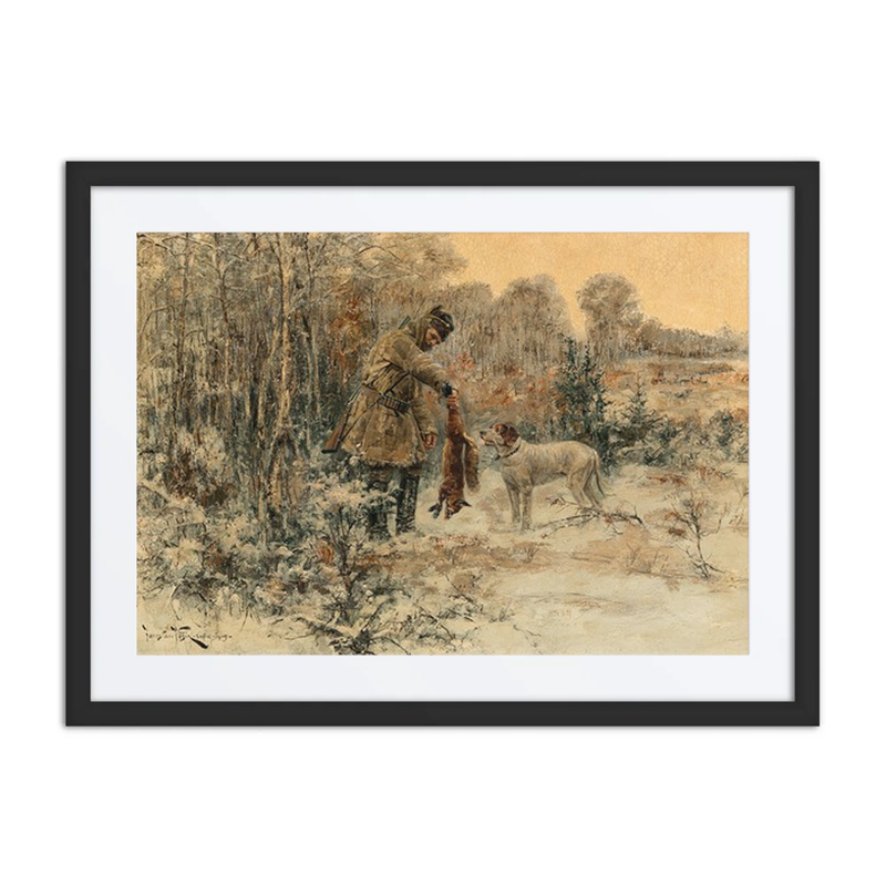 Hunters with Dead Fox