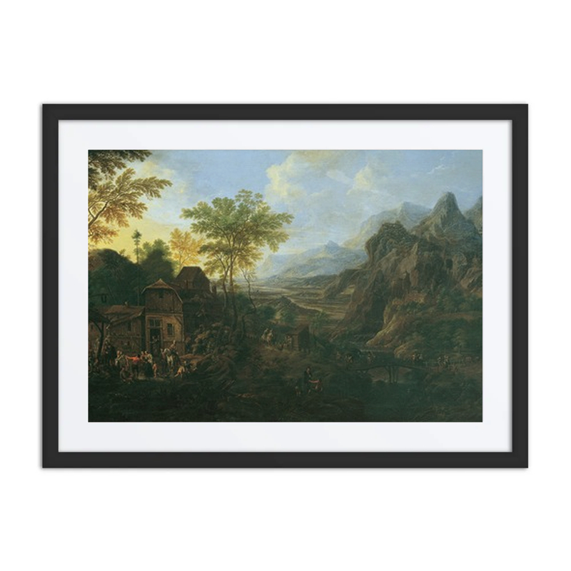 Ideale Landschaft Mit Bauernkirmes