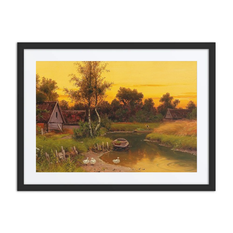 Idyllic Evening Scene on the Spree