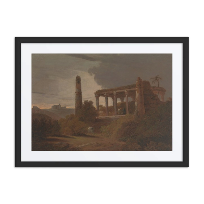 Indian Landscape with Temple Ruins