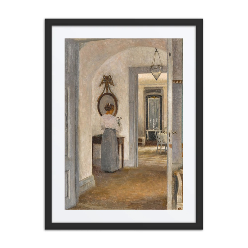 Interior with a Woman Before a Mirror
