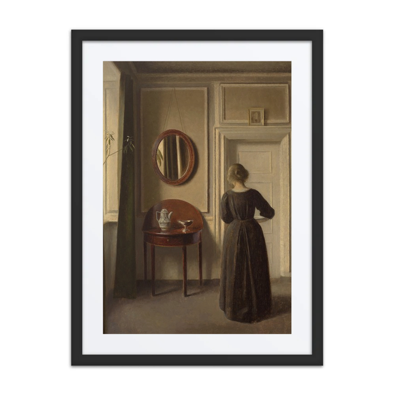 Interior with an Oval Mirror