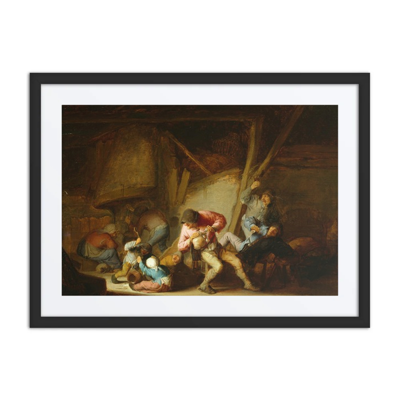 Interior with Drinking Figures and Crying Children