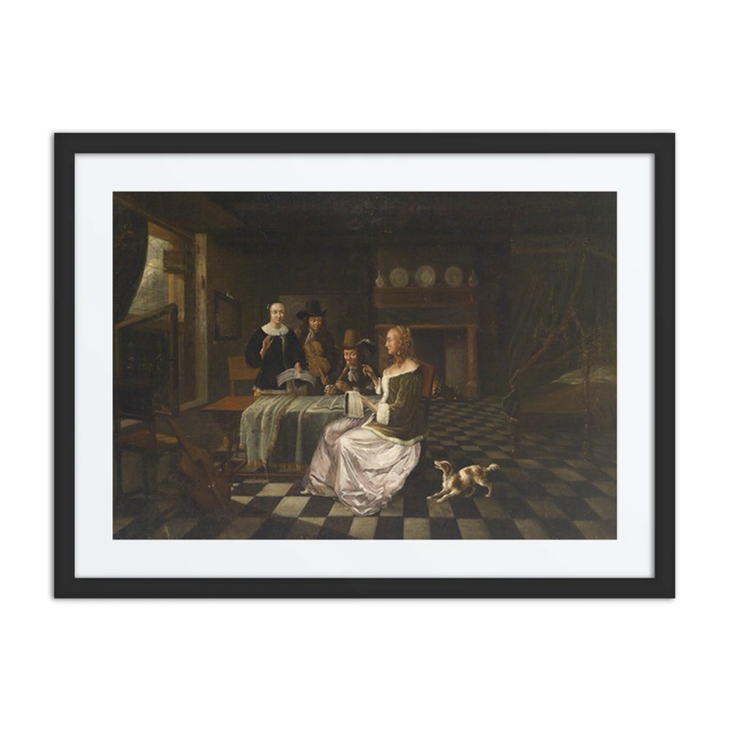 Interior with Four Figures