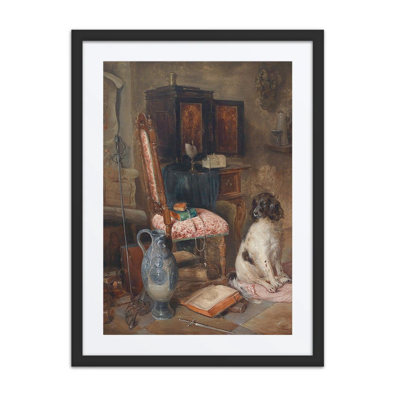Interior with Hunting Dog