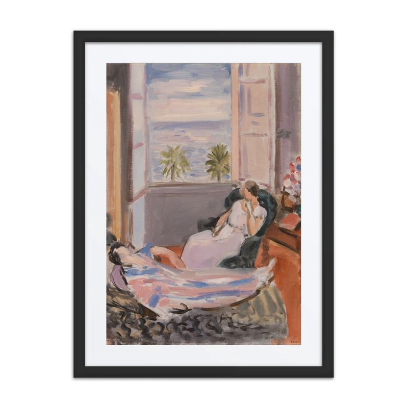 Interior with Two Figures, Open Window